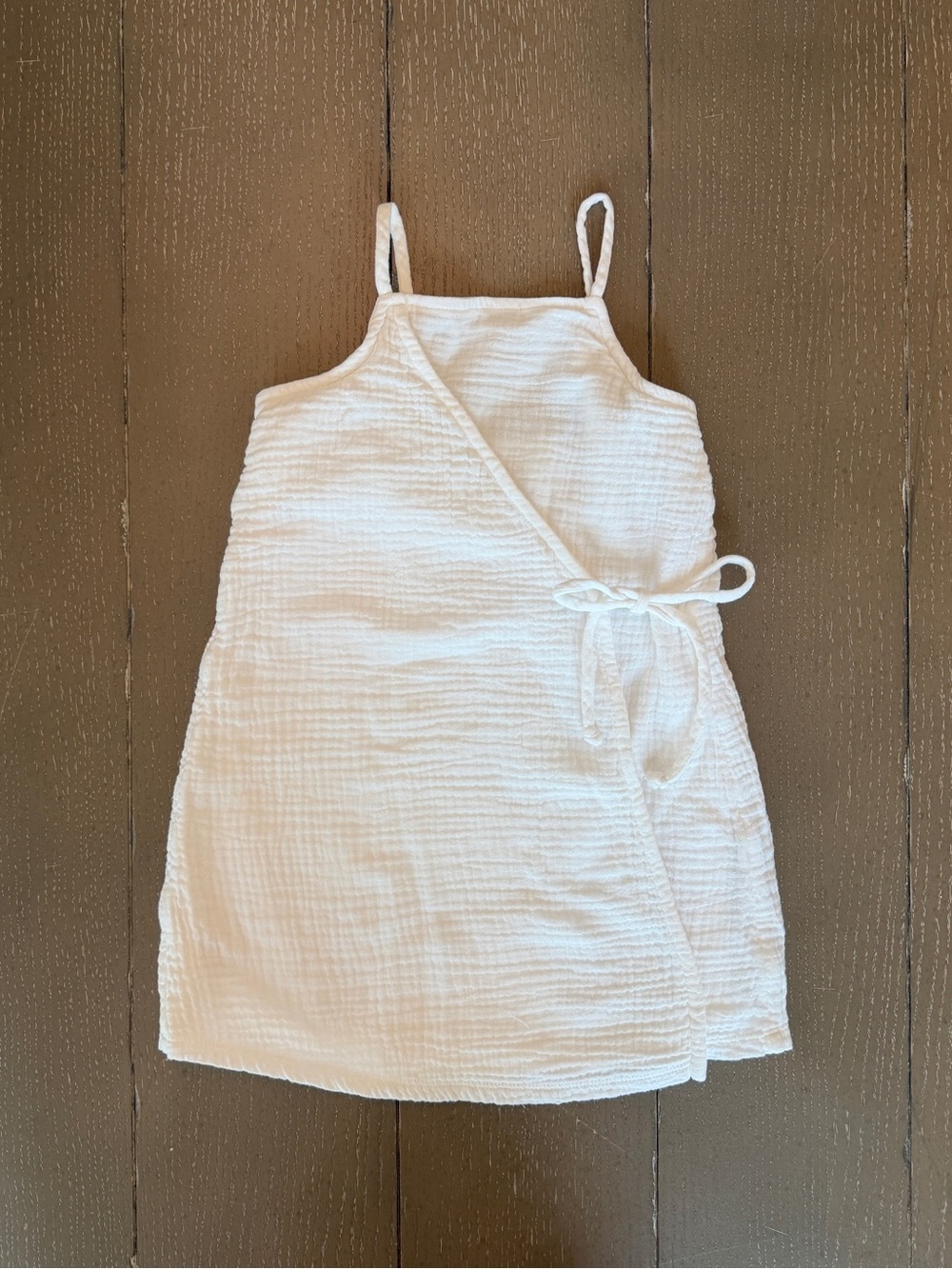 Copper Key Toddler Girls Spaghetti Strap Cotton Gauze White Summer Dress Size 3T